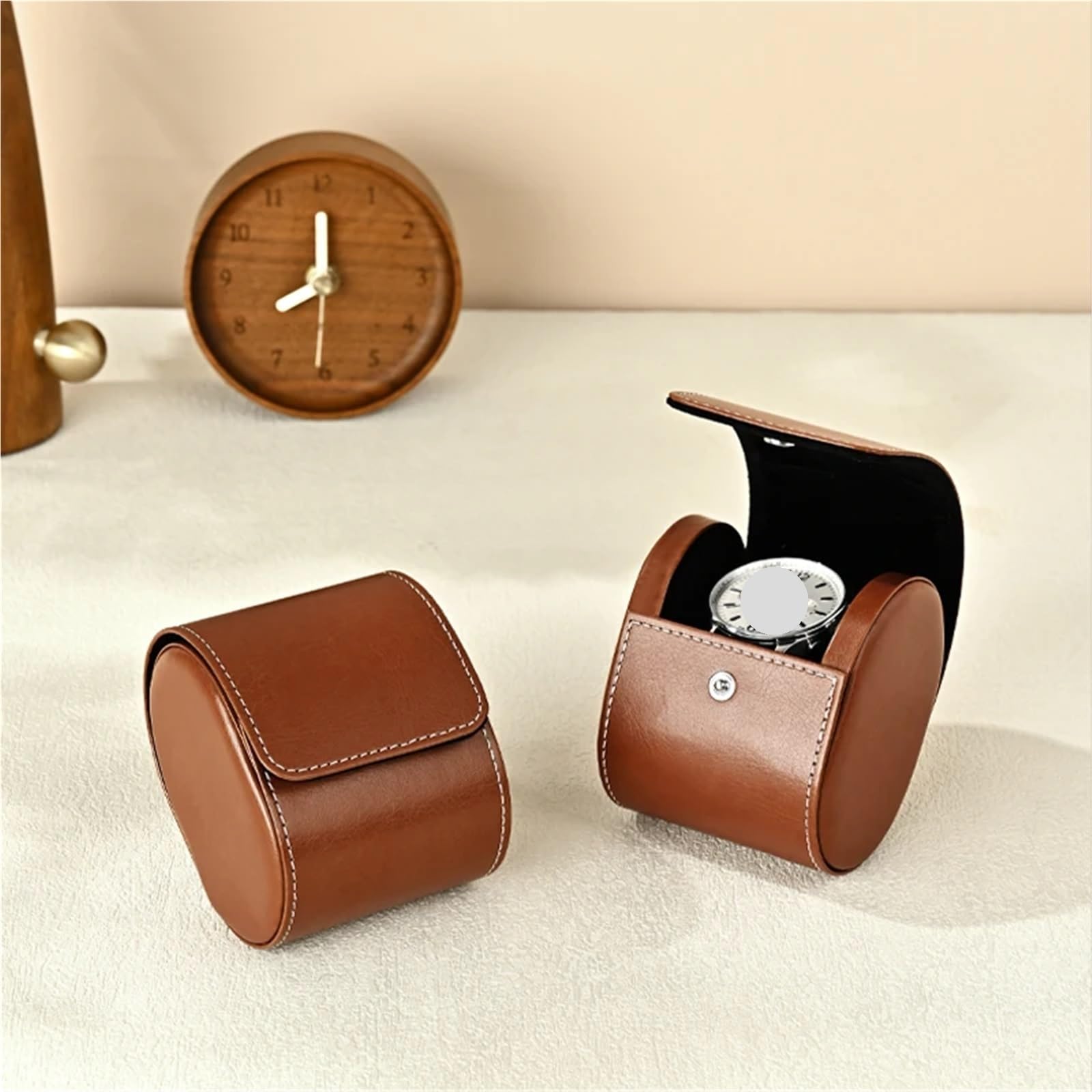 Custodia Singola Da Viaggio for Orologio In Pelle 2 Pezzi Per Orologi | Scatola regalo da uomo for organizer for gioielli da polso di lusso