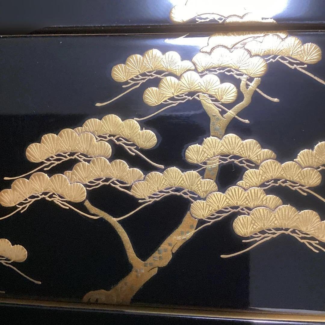 Amazon | 輪島塗 木製黒塗蒔絵山水絵 3段重 北浜宗真作 お正月 | 正月 Amazon | 輪島塗 木製黒塗蒔絵山水絵 3段重 北浜宗真作 お正月 | 正月