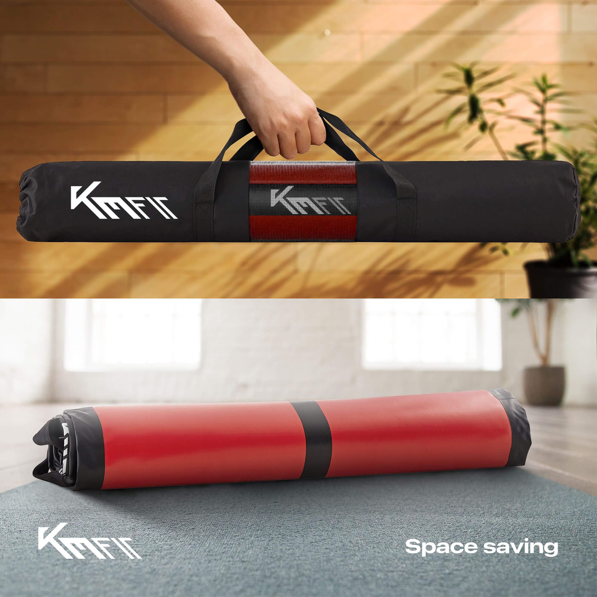 Opblaasbare turnmat, fitnessmat, gymnastiekmat, 4 m, inclusief Luchtpomp, yogamat, tumblingmat, trainingsmat, sportmat, yoga, turnen en fitness, zwart /groen
