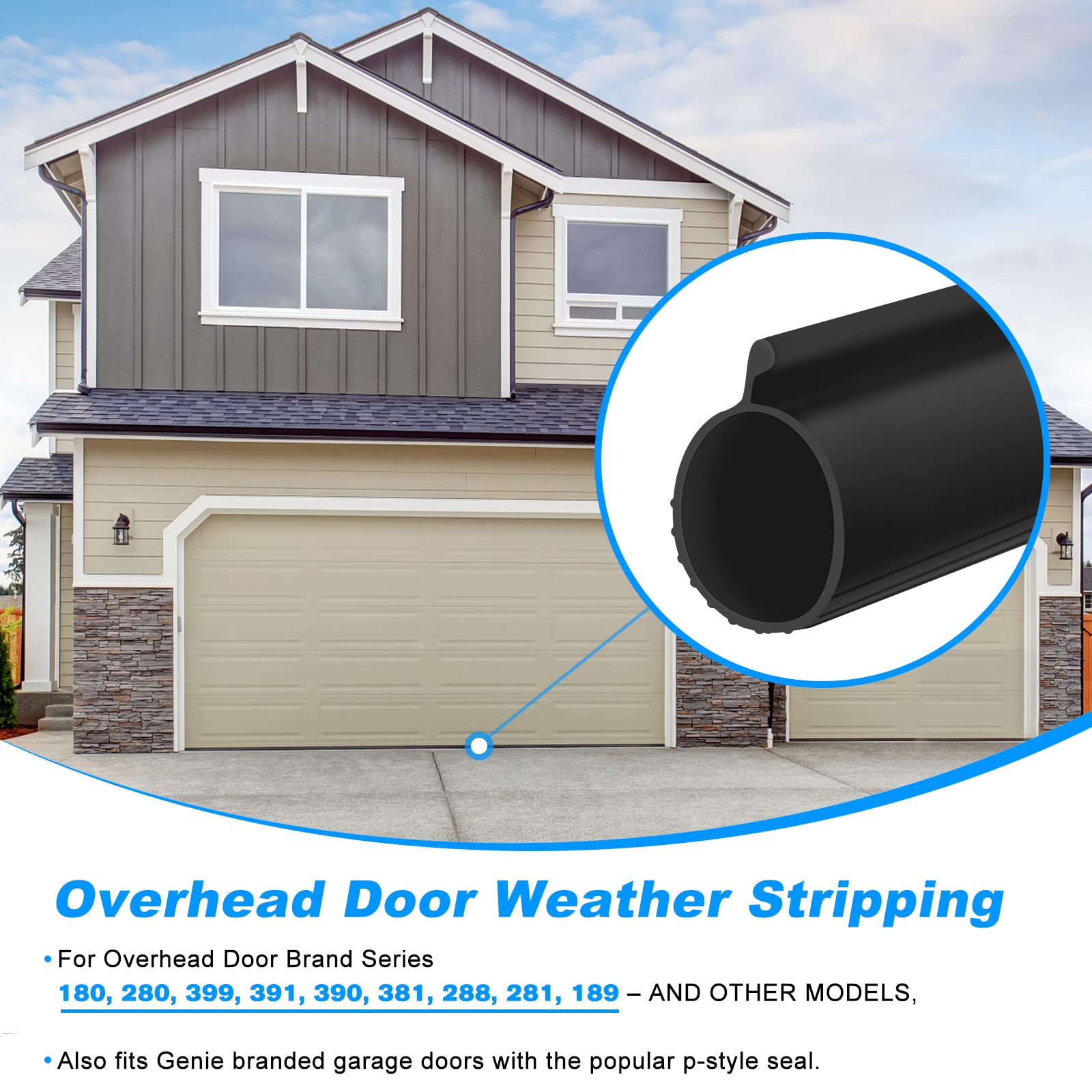 Weatherproofing Garage Door Seals Fits Overhead Door P
