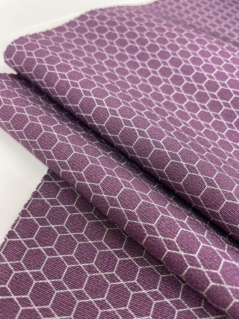 両面染小紋 錐彫り小紋 瓢箪×立涌 共八掛 正絹 反物 両面染小紋 錐彫り 瓢箪×立涌 共八掛 正絹 反物すけ様