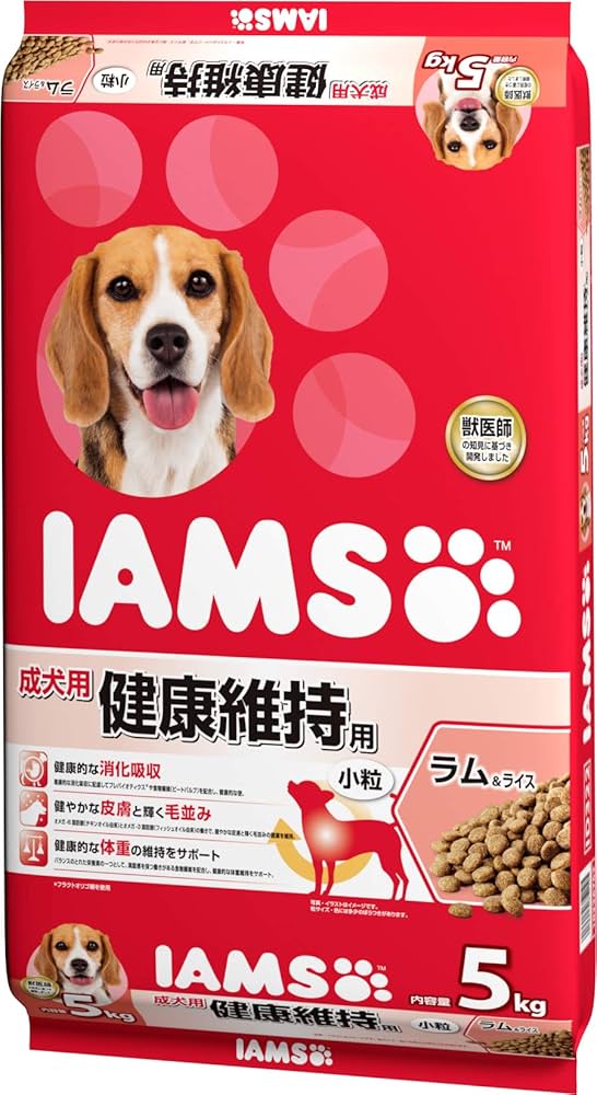 未開封IAMS ドッグフード 5kg チキン＋ラム&ライス小型犬用 Amazon.co.jp: アイムス 成犬用ラム＆ライス 5kg 531430