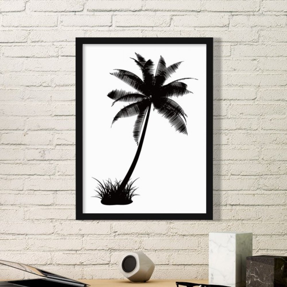 Cadre photo bois noir motif arbre silhouette cadeau idéal anniversaire
