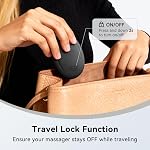 Handheld Electric Mini Massager, 10 Modes Waterproof Silent Travel Body Massage Tool, Black