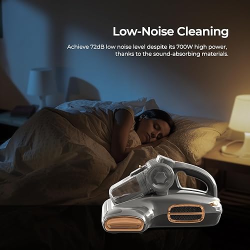 Miniatura 7 de JIGOO Mattress Vacuum Cleaner T600 Pro Bed Vacuum Cleaner with UV-Light,700W 15Kpa Vacuum Suction Deep Cleaning Vacuum with Smart Dust Sensor for