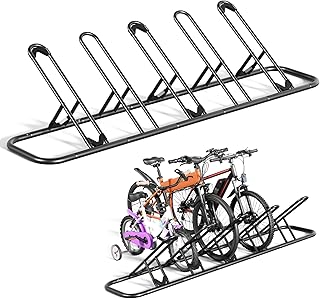 Mr IRONSTONE Floor Bike Rack for Garage, Indoor/Outdoor Storage Stand, Bicycle Parking Rack for