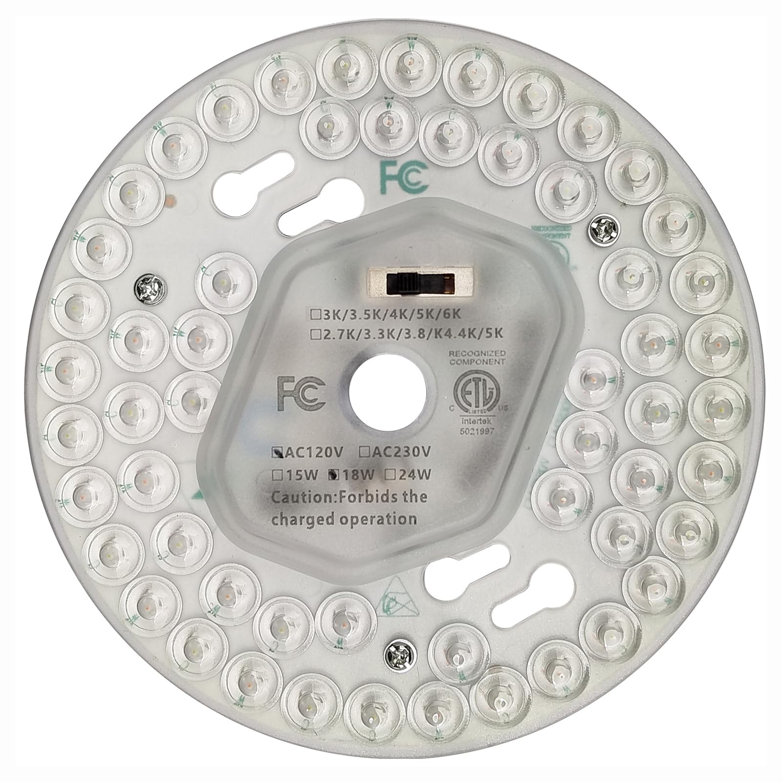 18W 5CCT Ceiling Fan Light Kit,LED Light Engine Retrofit Kit,Close to Ceiling Light LED Board Panel Replacement,ETL Listed