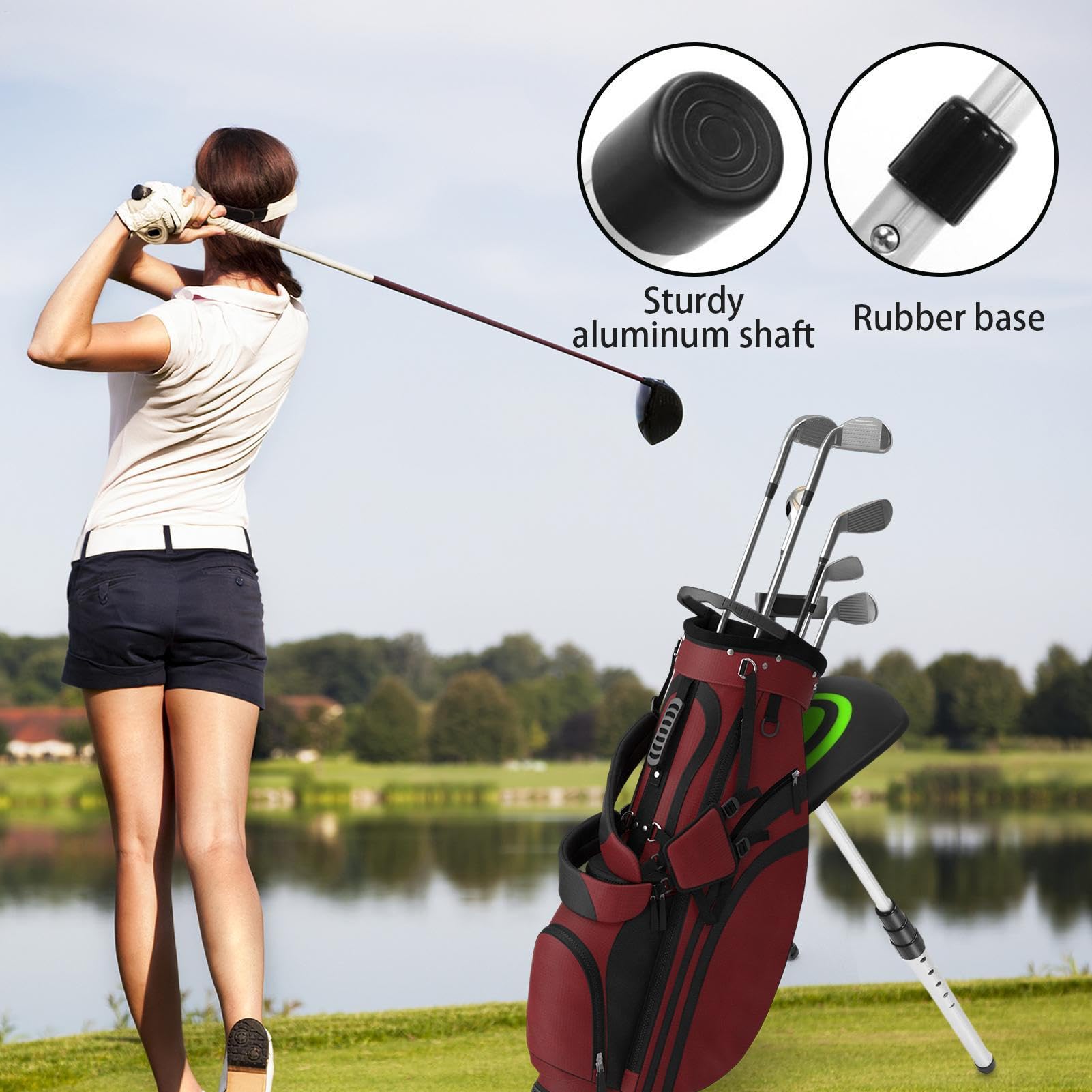 Armstütze, Aluminium Shaft Protector, stoßfester Club Guard, 20 x 13,5 cm mit Top Cover für Sport, Damen und Reisetasche Schutz Vielseitiges Werkzeug Zubehör