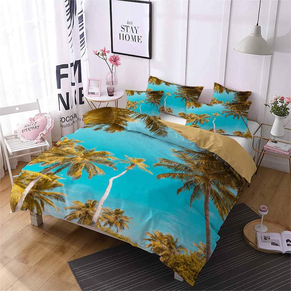 Loussiesd Set di biancheria da letto matrimoniale con motivo