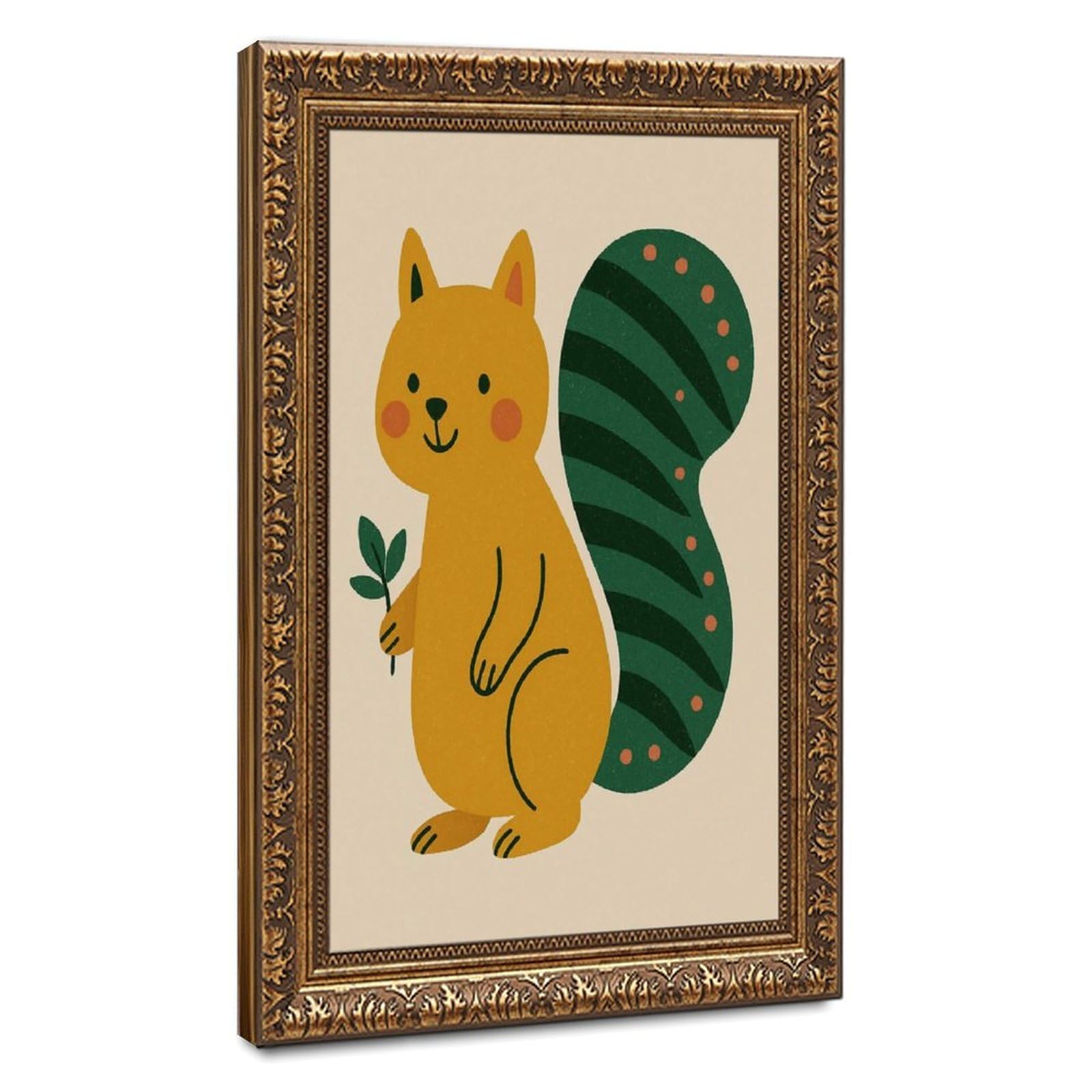 Bareronor Funny Squirrel Poster (24) Canvas Poster Bedroom Decor Landscape Office Room Decor Gift 24" L X 36" W