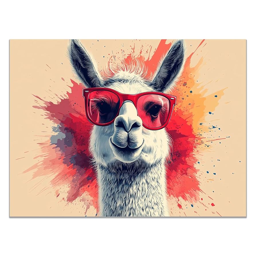 Amazon.co.jp: NEKAOEU(ネカオウ) 抽象動物の壁の風景写真を絵画