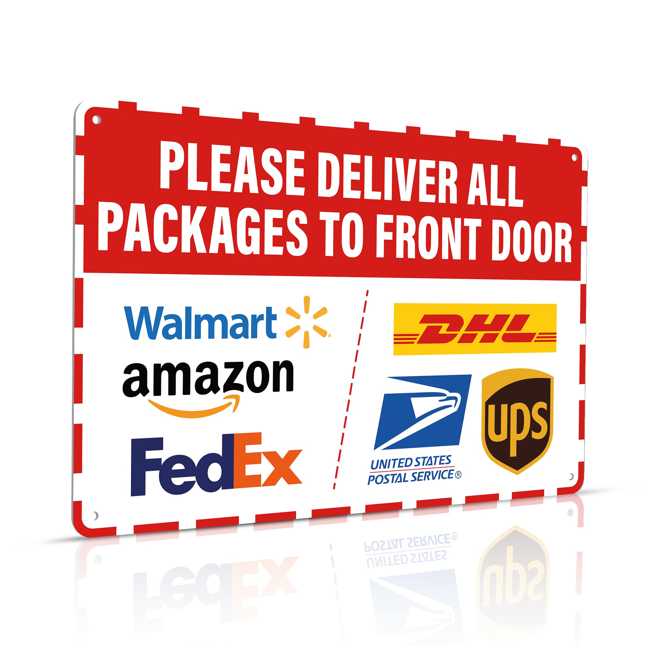 Please Deliver All Packages to Front Door Sign Delivery Instructions for My Packages from Amazon FedEx USPS UPS Indoor Outdoor Signs for Home Office