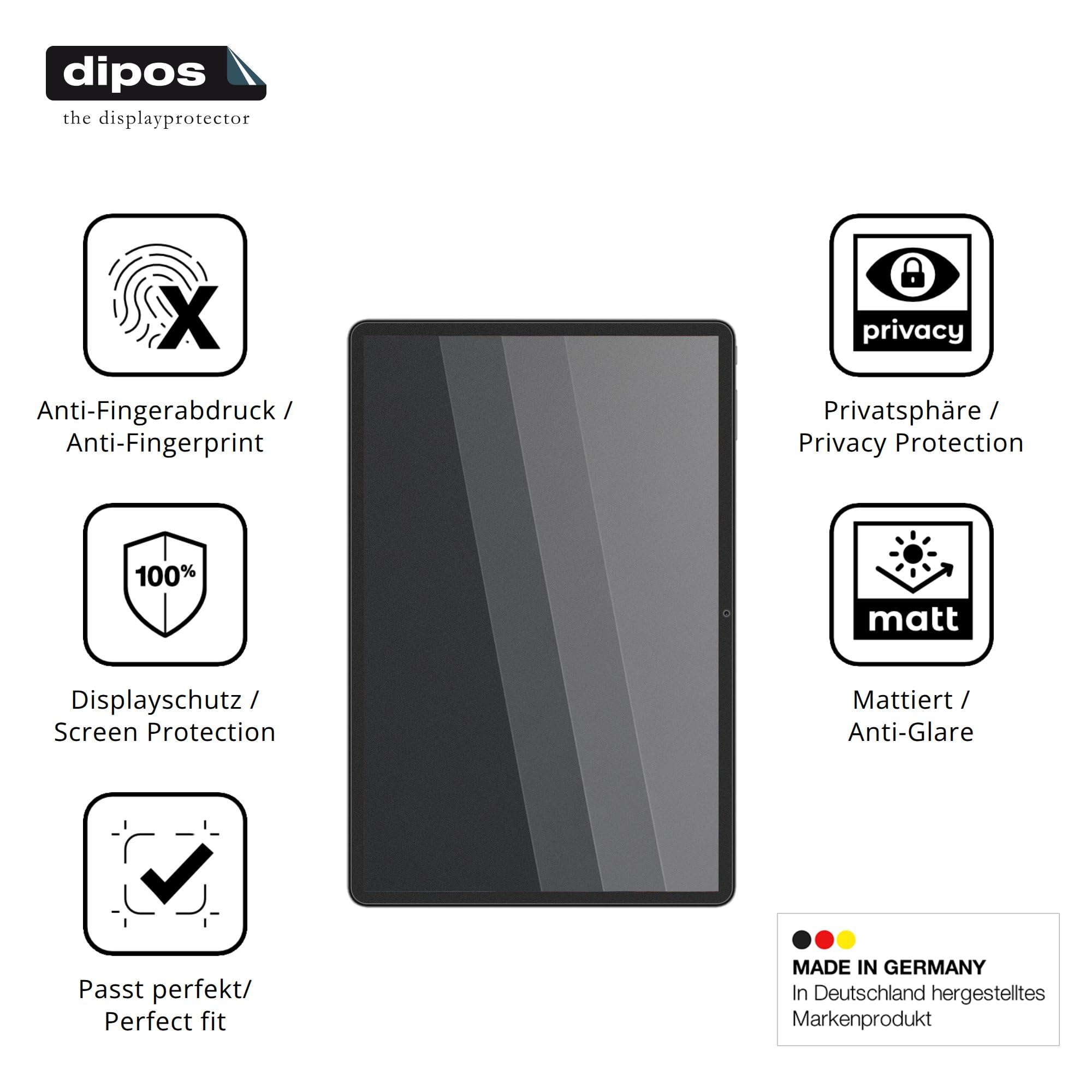 dipos Protection écran anti-espion pour Teclast M50T | Film mat, filtre de confidentialité 4 directions, sur mesure, anti-rayures, sans bulles, adhésion sans colle