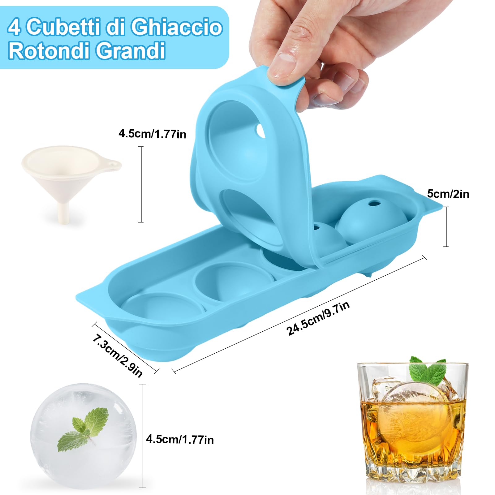 Stampo Per Ghiaccio In Silicone A Forma Di Pinguino Con Coperchio – Vaschetta Per Cubetti Grandi, Cocktail, Whisky E Gelati (Senza BPA)