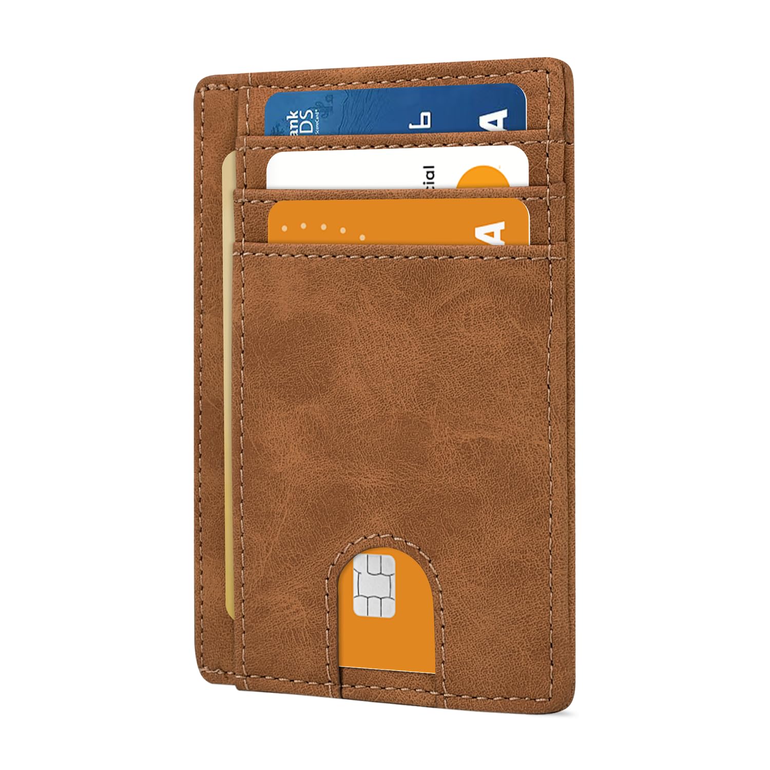 Slim Minimalist Wallet for Men Front Pocket Wallet RFID Blocking Small Thin Credit Card Holder ID Card Case