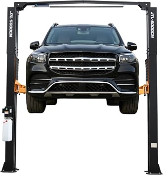 Albott 12000 lb Overhead 2 Post Car Lift, Hydraulic Auto Lift | 3+2 Adjustable Arms Dual-Point Safety Release Rubber Door Protectors 220 V 60 Hz Motor Commercial Garage Use