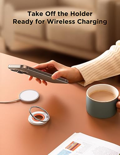 Miniatura 4 de JOYROOM Magsafe - Soporte magnético de 3 generación para teléfono Magsafe (vista de 180), anillo magnético para teléfono Magsafe, regalo de San