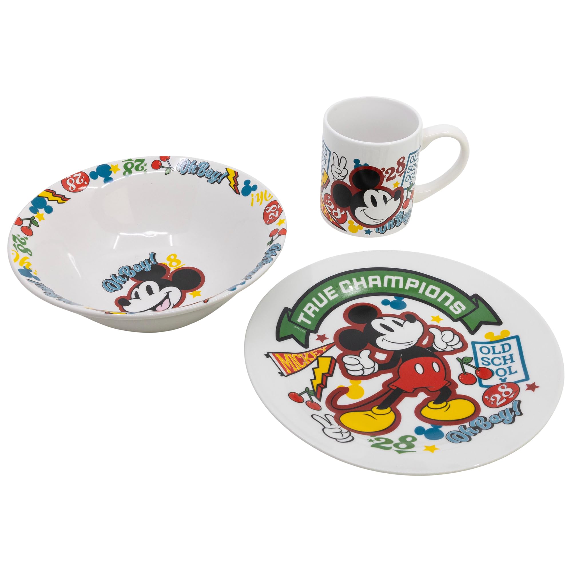 Mickey True Champions set goûter céramique pour le petit-déjeuner enfant
