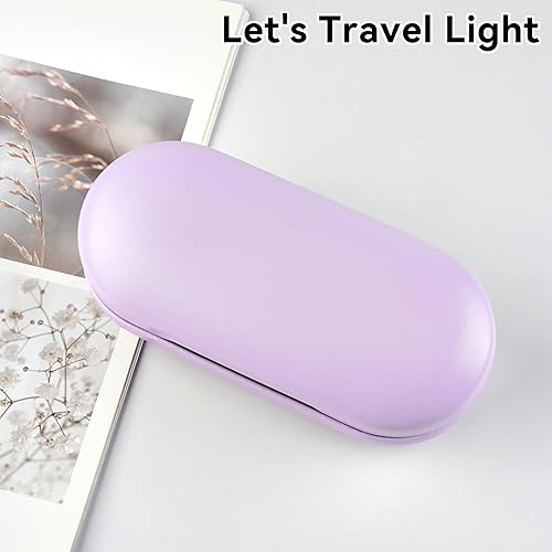 Miniatura 5 de cauyuan Estuche para lentes,Estuche portátil de doble cara para lentes de contacto,2 en 1 contacto portátil multifuncional,Estuche de lente duradero