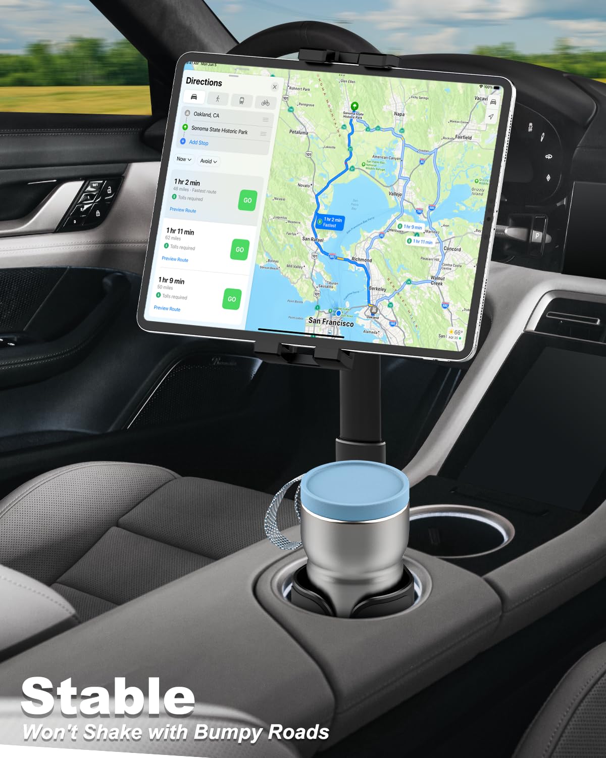 Car Cup Holder Tablet Mount for 4.7