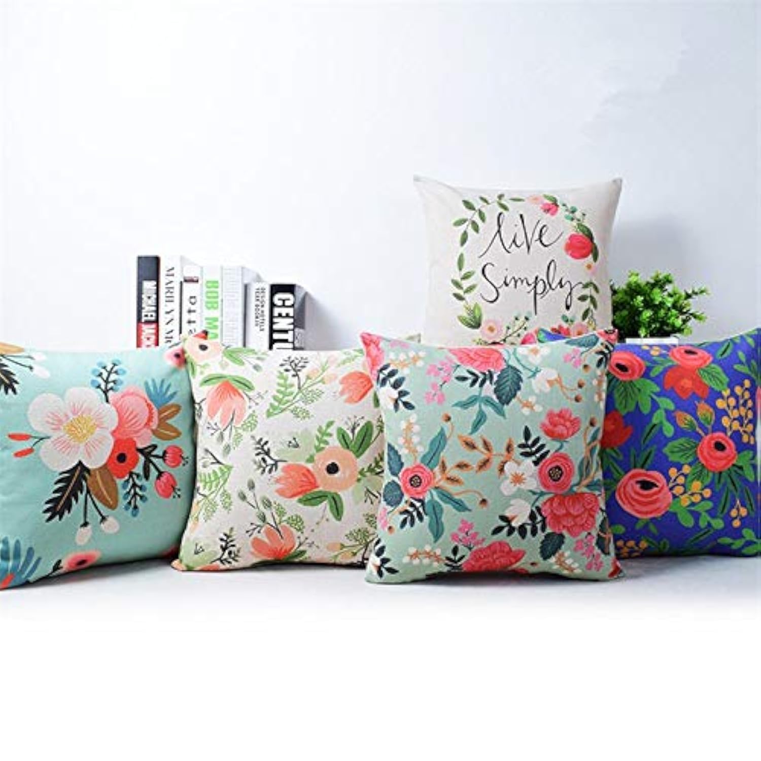 AEROHAVEN Designer Decorative 150 TC Cotton Throw Pillow/Cushion Covers - CC141 - (Multicolour, 18 inch x 18 inch) - Set of 5 (B08PKZTVHD) Amazon Price History, Amazon Price Tracker