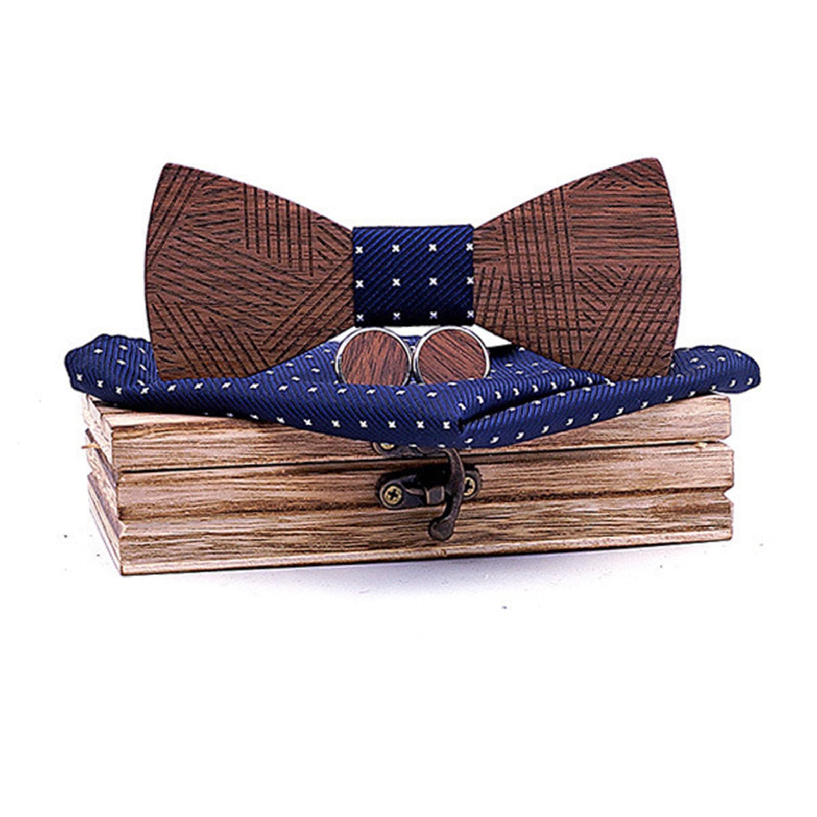 Papillon Set da uomo con papillon in legno da Indossare da Uomo
