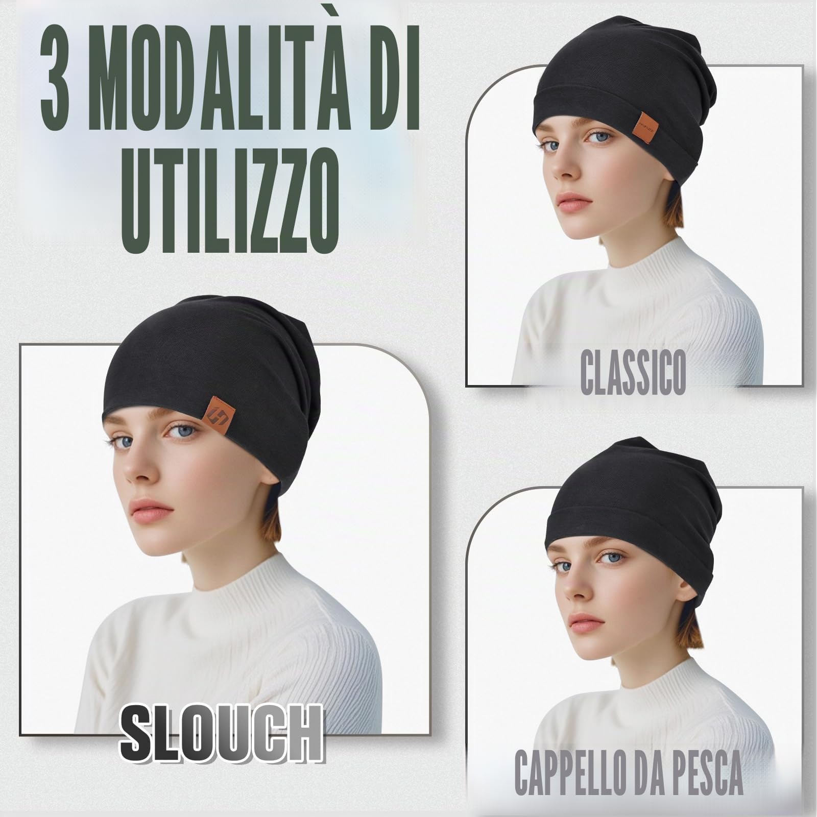 GXCROR - Berretto unisex, in cotone, morbido e sottile, leggero, traspirante, per tutte le stagioni