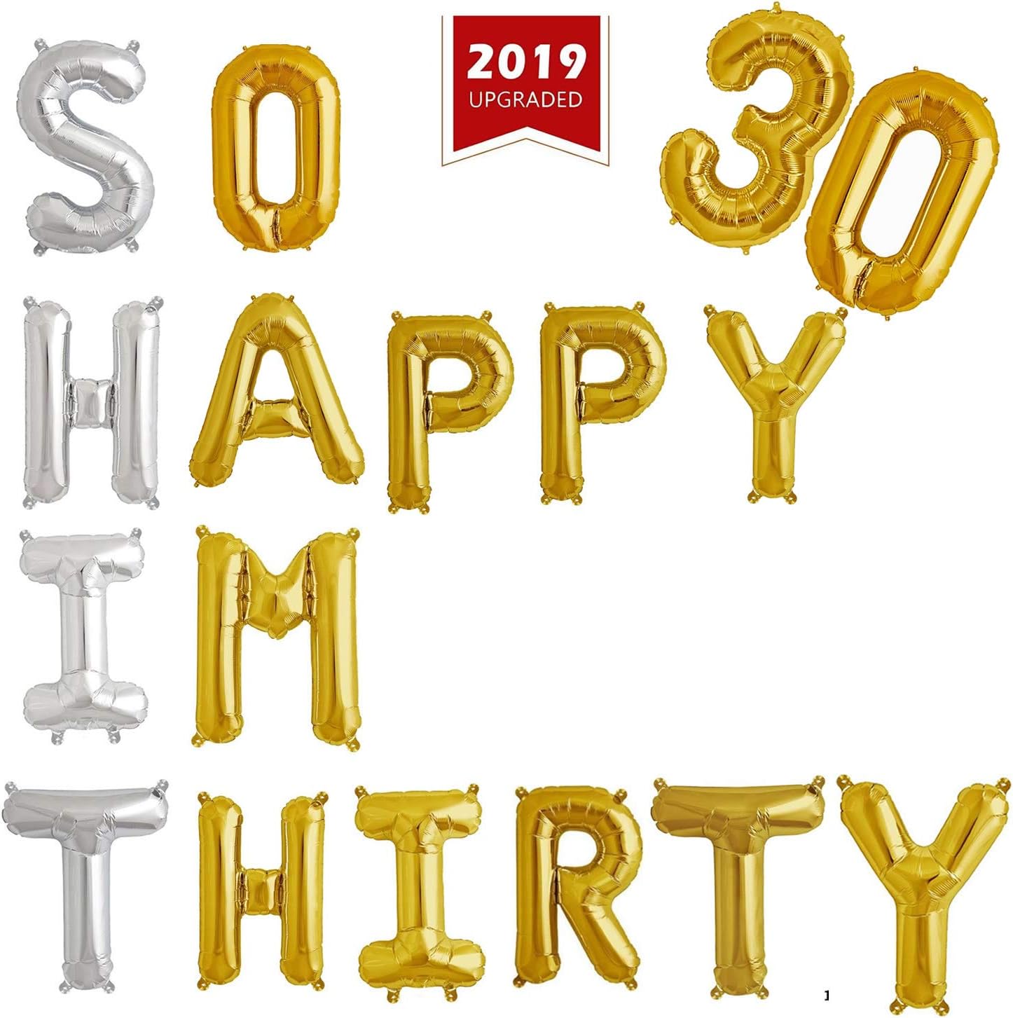 So Happy IM Thirty Balloons 30th Birthday Balloon Set | 30th Birthday Decorations for Her Shit IM 30 | 30th Birthday Photo booth props