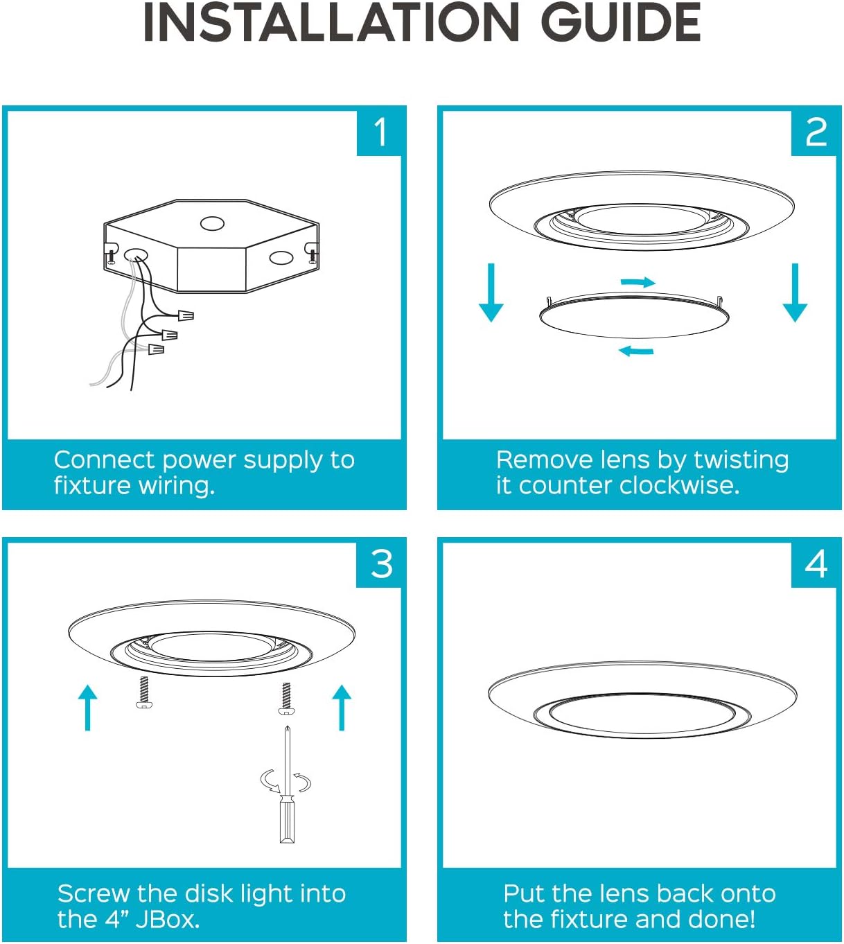 Crаzу Clеаrаnсе Luxrite 6 Inch LED Disk Light Dimmable, 15W, 3000K Soft White, 1000 Lumens, Surface Mount LED Ceiling Light, Wet Rated, Energy Star, ETL Listed, Low Profile Flush Mount Light Fixture (4 Pack)