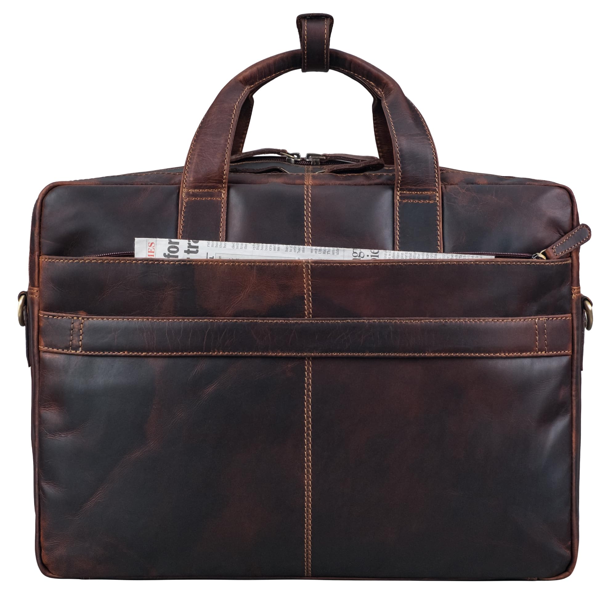 STILORD 'Goliatus' Grande Sacoche Homme Bandouliere Cuir Cartable Professeur Femme Serviette Pochette Ordinateur 17 Pouces Sac d'affaire Housse PC Portable
