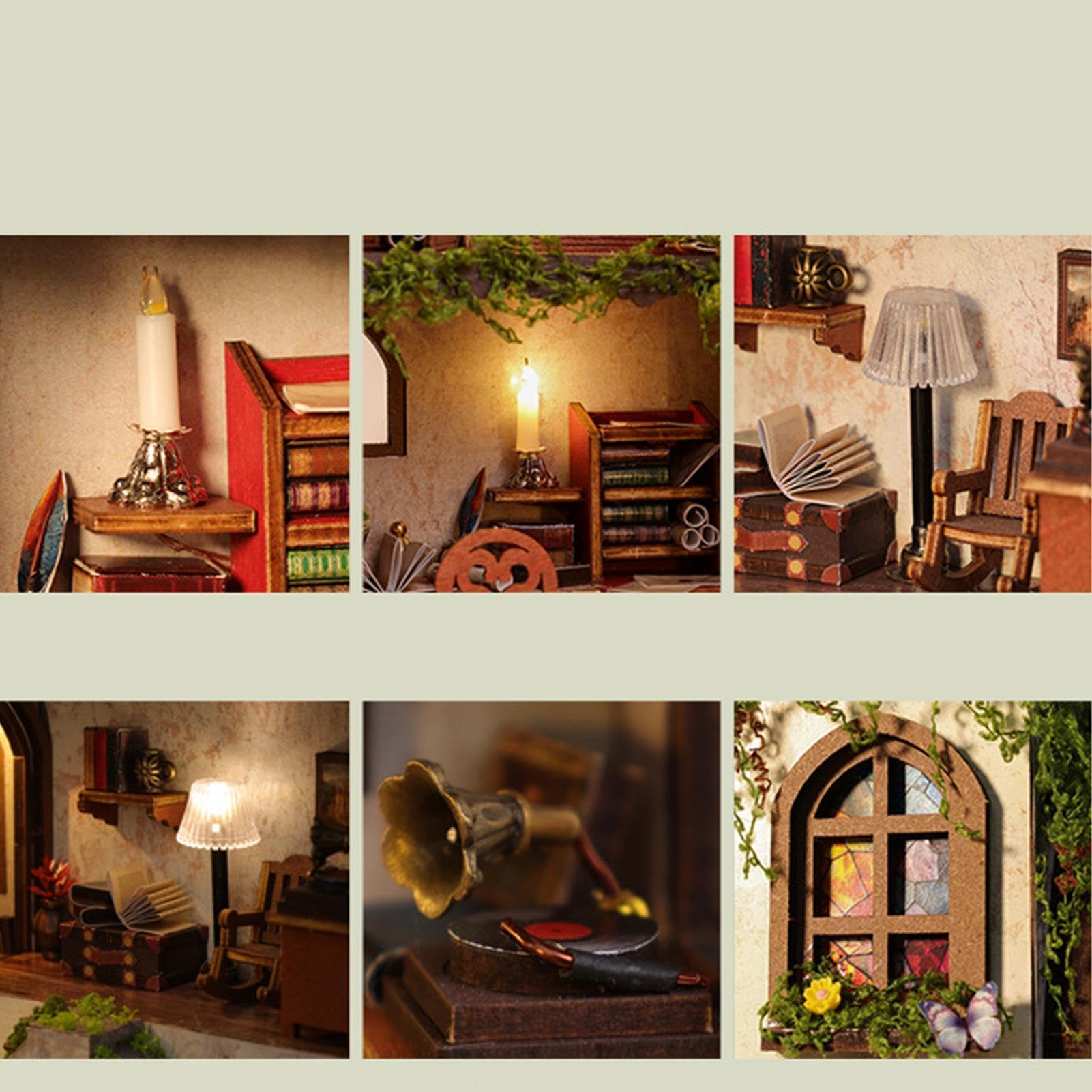 Kit Casa in Miniatura Luce Calda Realistica Creativa in Legno