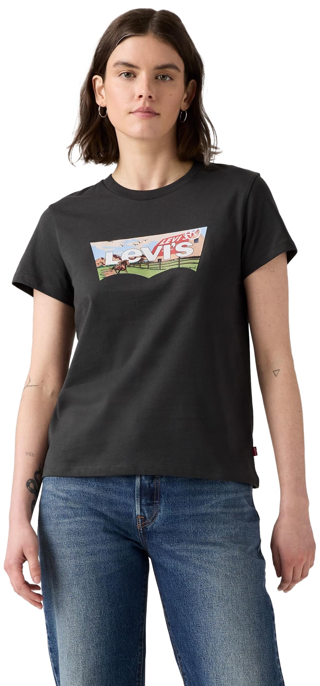 Levi's The Perfect Tee Heritage Ad Barn Bw Pira, Heritage Ad Barn Bw, M
