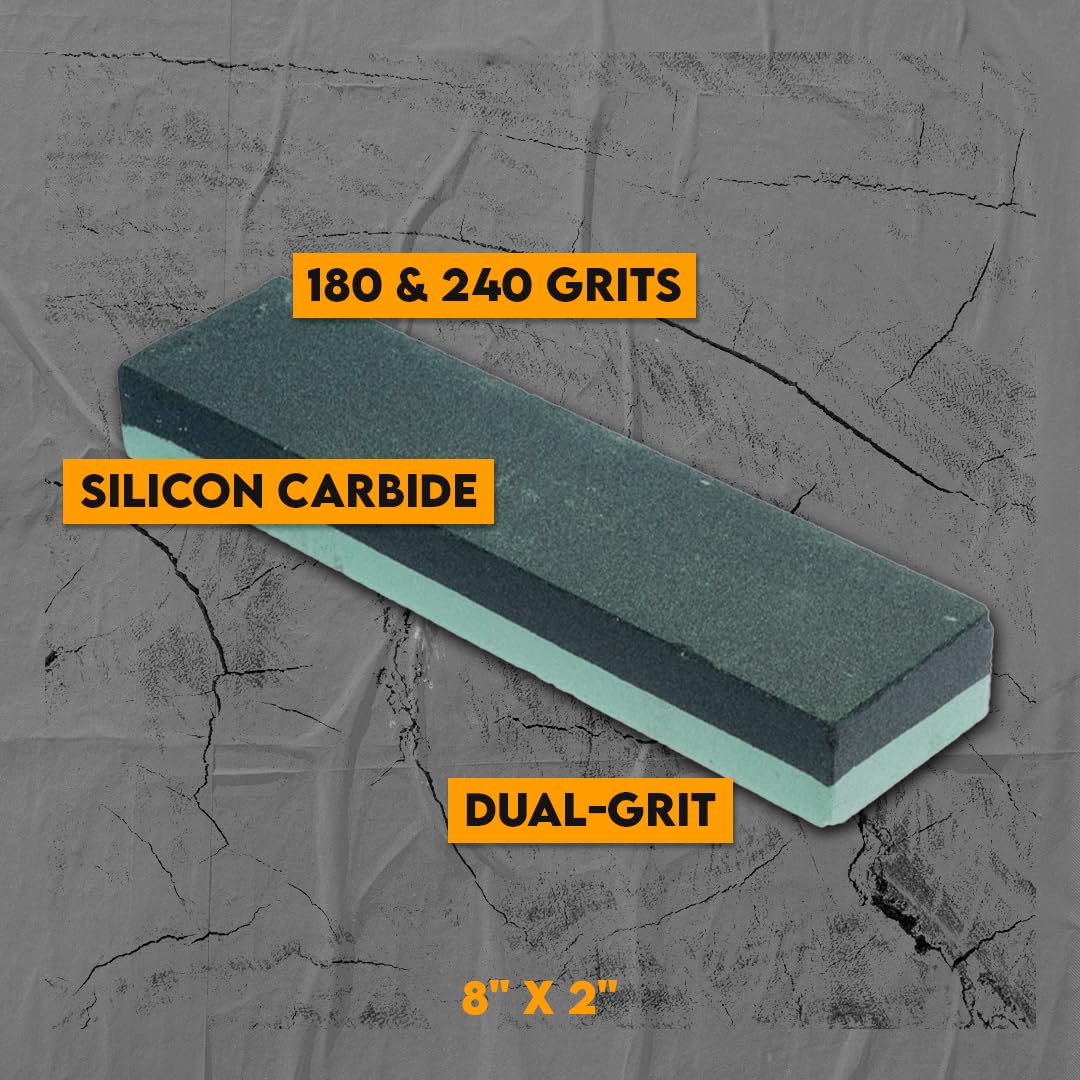 Se ss73bg 8 "de carburo de silicio doble cara Whetstone, granos, 180 y 240