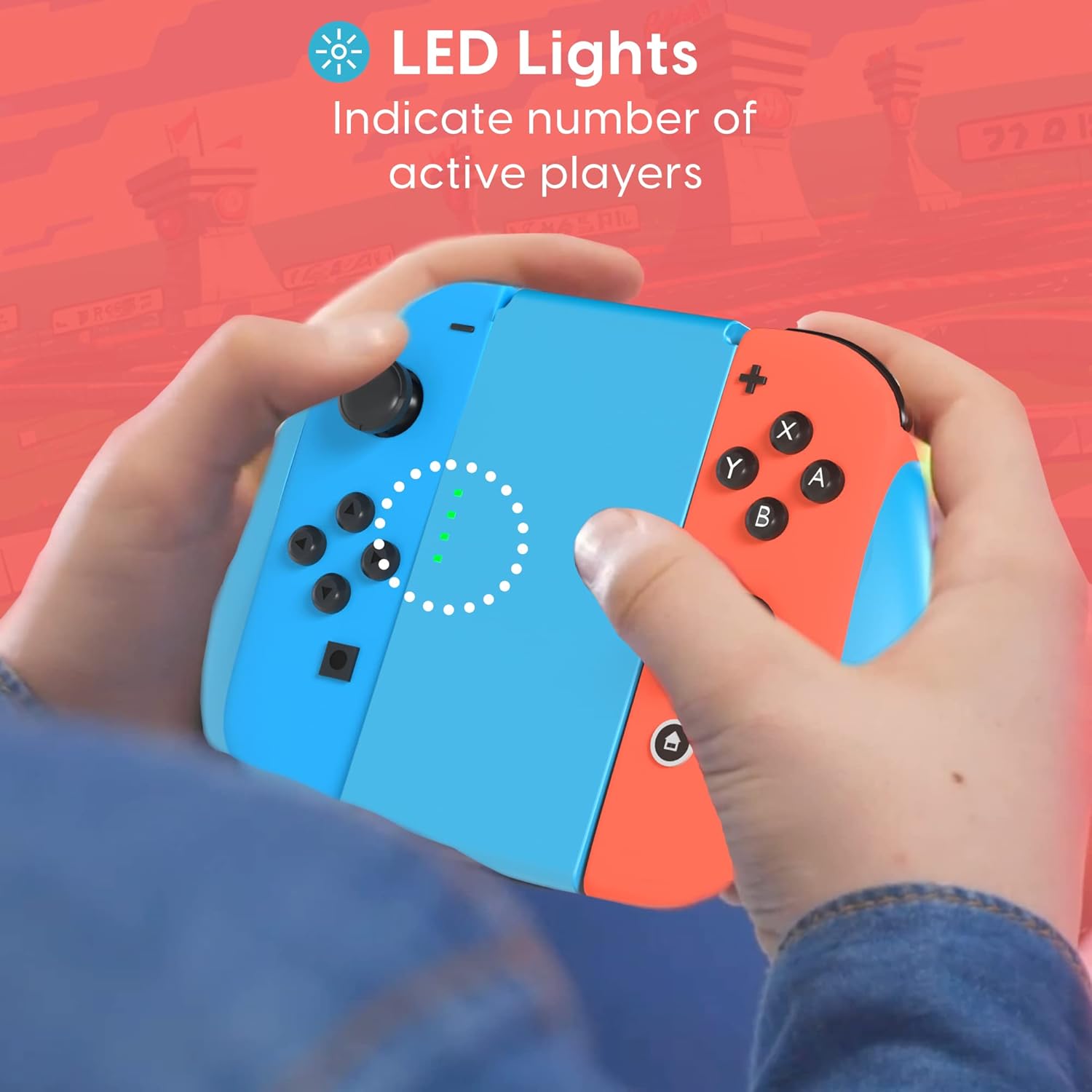 TALK WORKS Joycon Comfort Grip for Nintendo Switch - Joy-Con Controller Game Accessories Handheld Joystick Remote Control Holder Joy Con Kit - Blue : Video Games