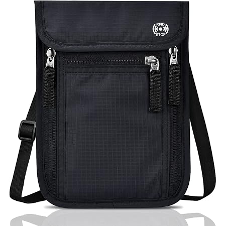 Tour De Cou Porte-passeport Voyage Uxcell - Bleu - Neuf - Pochette De Sécurité Homme/femme