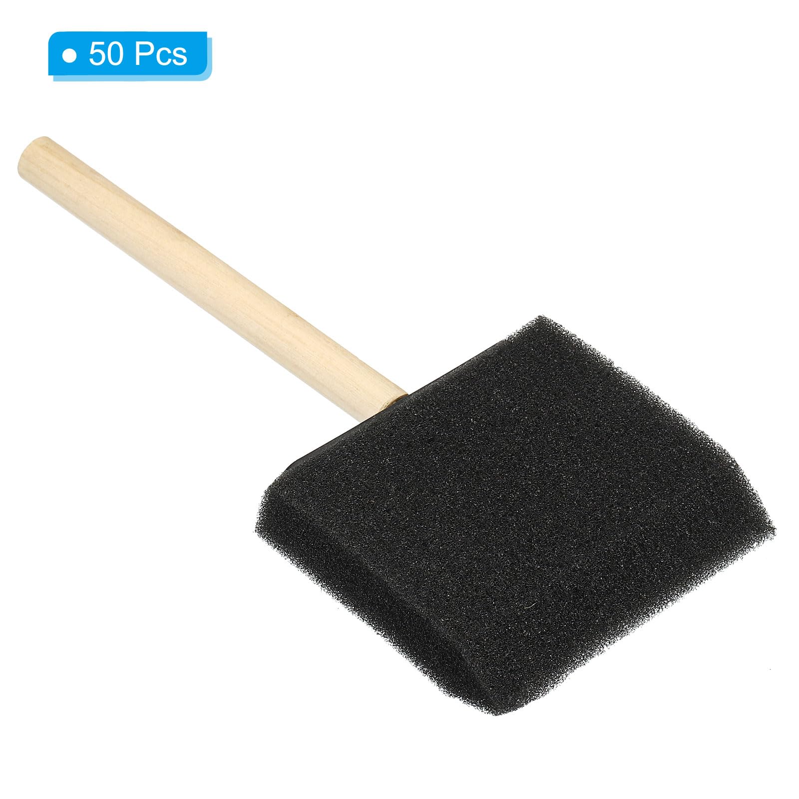 PATIKIL 50pz 3" Vernice Spugne per Pittura Pittura Spugna Pennello Nero
