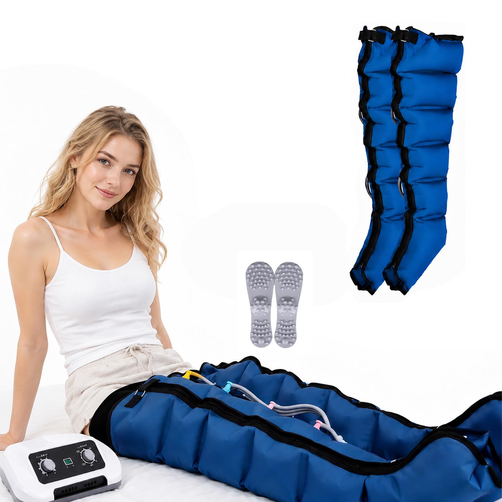 Beinmassagegerät Lymphdrainage Recovery Boots mit 6 Luftkammern
