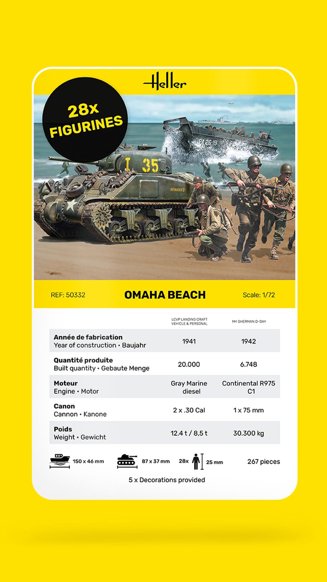 Heller - 1/72 OMAHA BEACH (6/23) *