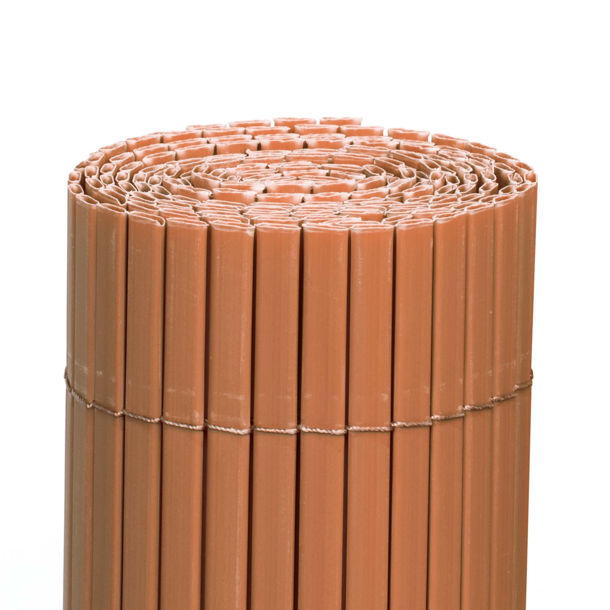 The Secret Home – Cañizo PVC de Doble Cara - Densidad 1000 g/m2 - Largo. 3 m x Alto. 1,5 m – Color Marrón - Valla de Ocultación Resistente - Protección Visual Privacidad para Jardín, Balcón o Terraza