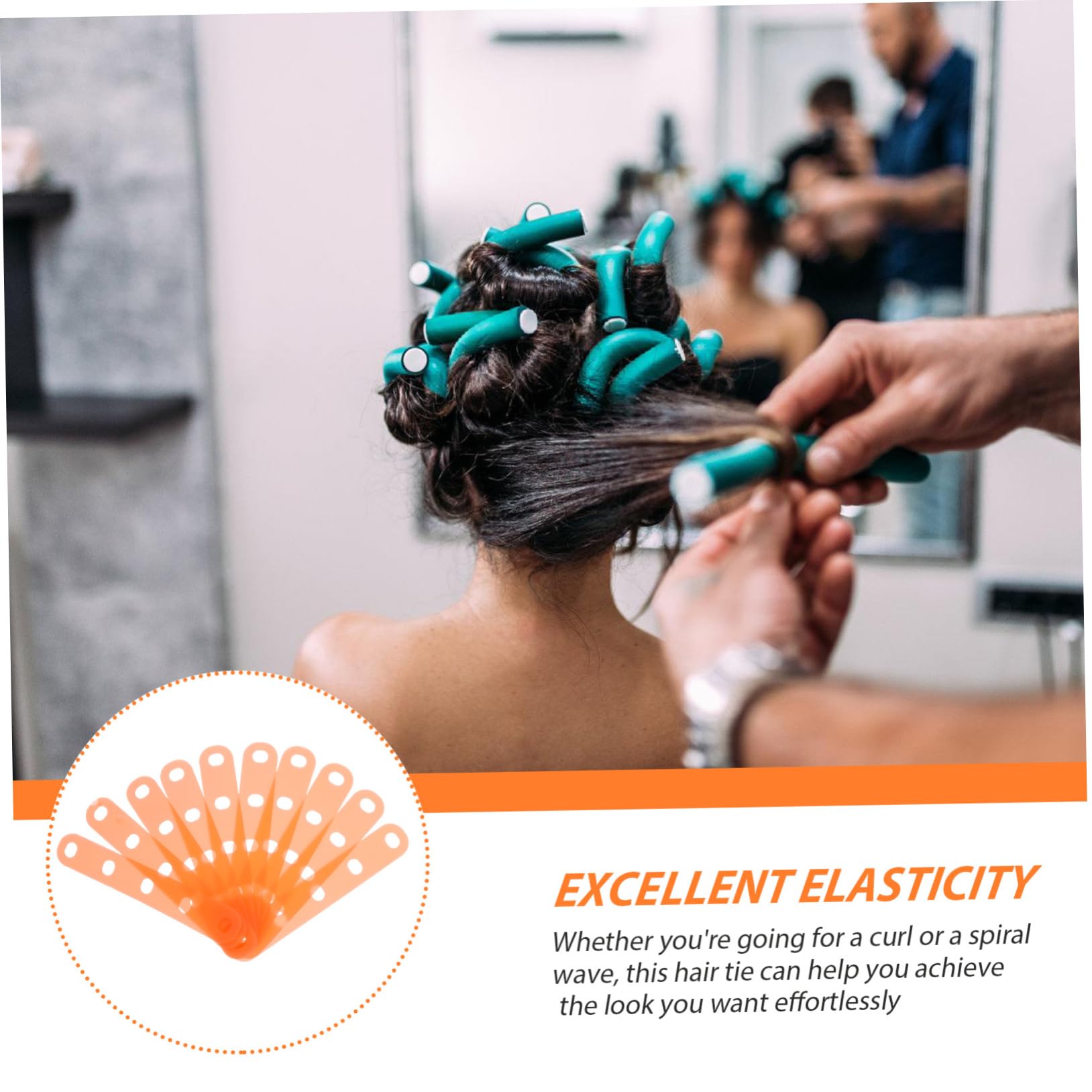 TOVINANNA Hair Curlers for Women Perm Rubber Band Silicone Bands for Rollers Hair Rollers Accessory