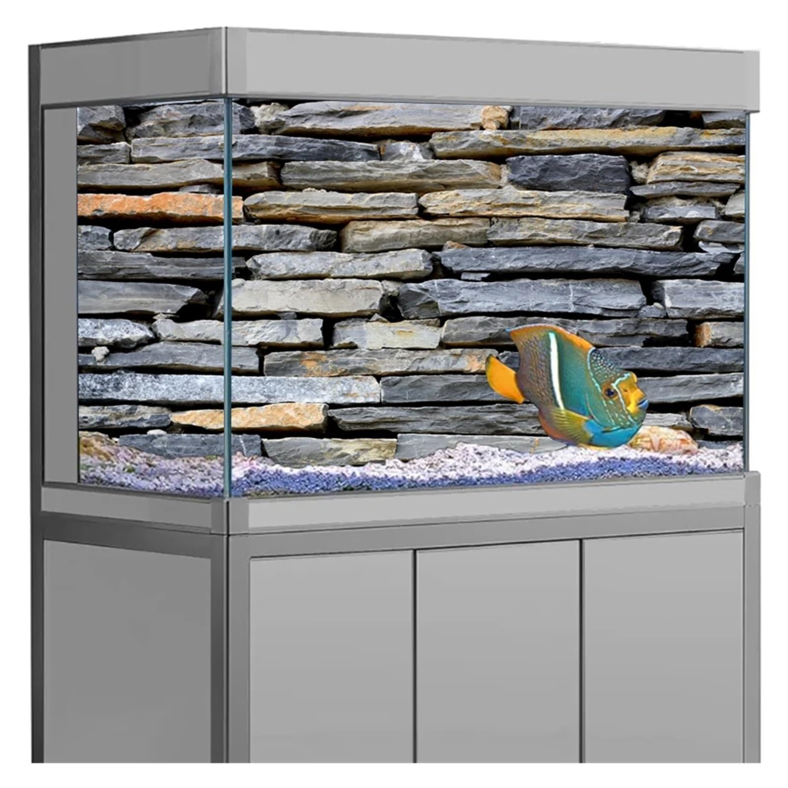 Aquarium Hintergrund Aufkleber Hintergrund Poster Fisch Tank Dekoration Selbstklebende Tapete Hintergrund(41x 122cm)