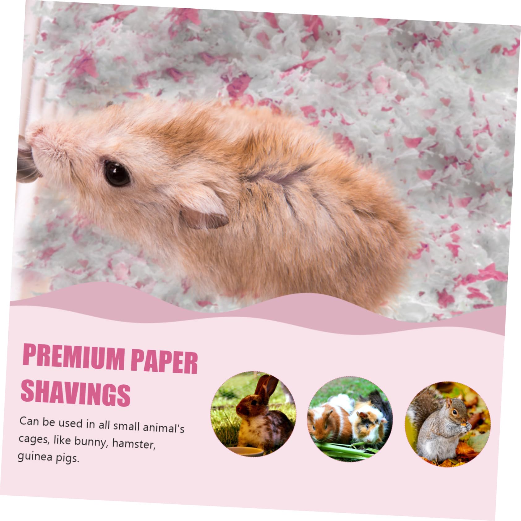 BESTonZON Staubfreie Papierstreu für Hamster und Chinchillas Saugfähig Flauschig 450g 1 Beutel für Saubere und Frische Käfige