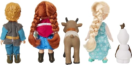 Miniatura 6 de Disney Frozen Deluxe - Set de regalo de muñecas pequeñas, incluye a Anna, Elsa, Kristoff, Sven y Olaf Las muñecas miden aproximadamente 6 pulgadas
