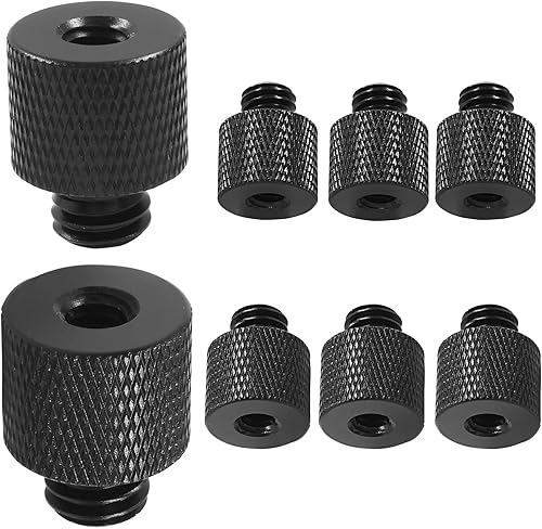Cionyce Paquete de 8 adaptadores de tornillo de cámara de 14 macho a 38 hembra y adaptador macho de 38 pulgadas a hembra de 14 pulgadas adaptador de