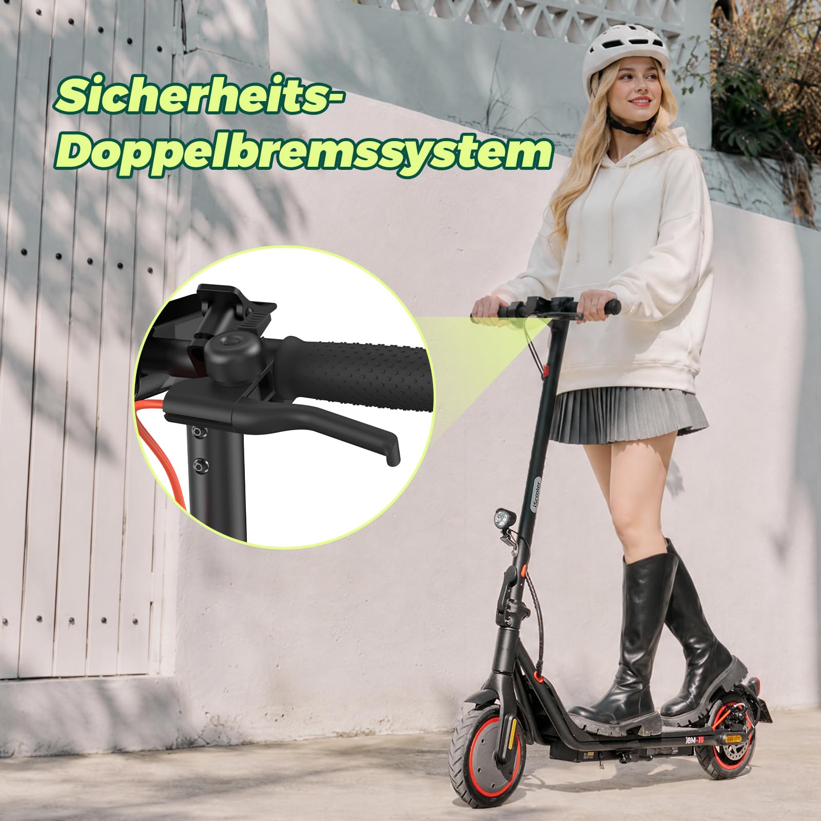 E Scooter mit Straßenzulassung für Teenager ab 14 Jahre, Max 20km Reichweite 20km/h, ABE Faltbarer E Roller mit 8.5 Zoll Luftreifen, Leicht Tragbar Elektroroller für Stadtpendler Campusverk