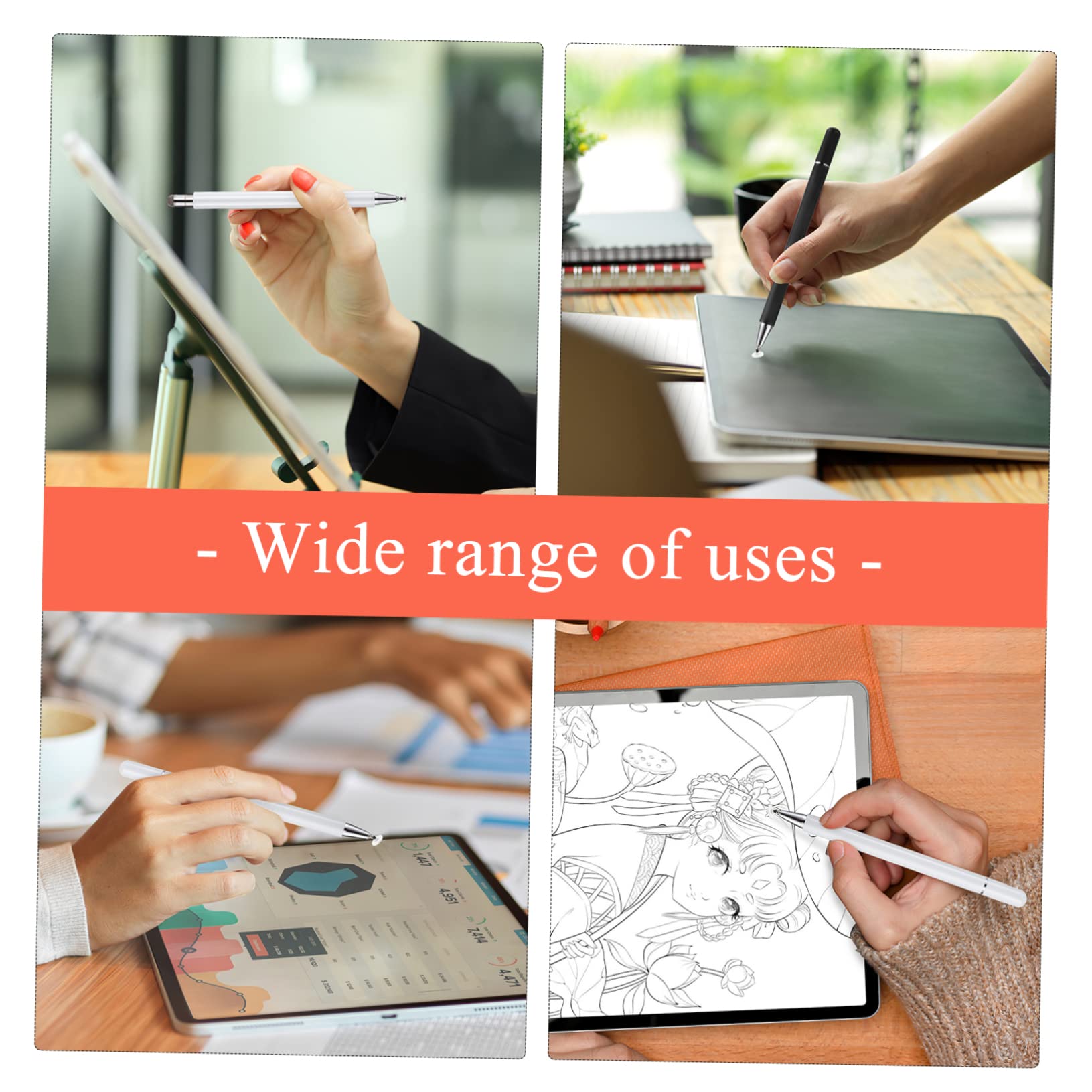 Artibetter 10pezzi Pennino Capacitivo Per Punta Fine Compatibile Con Smartphone e Tablet Design Silenzioso e Leggero Per Disegno e Scrittura Precisa
