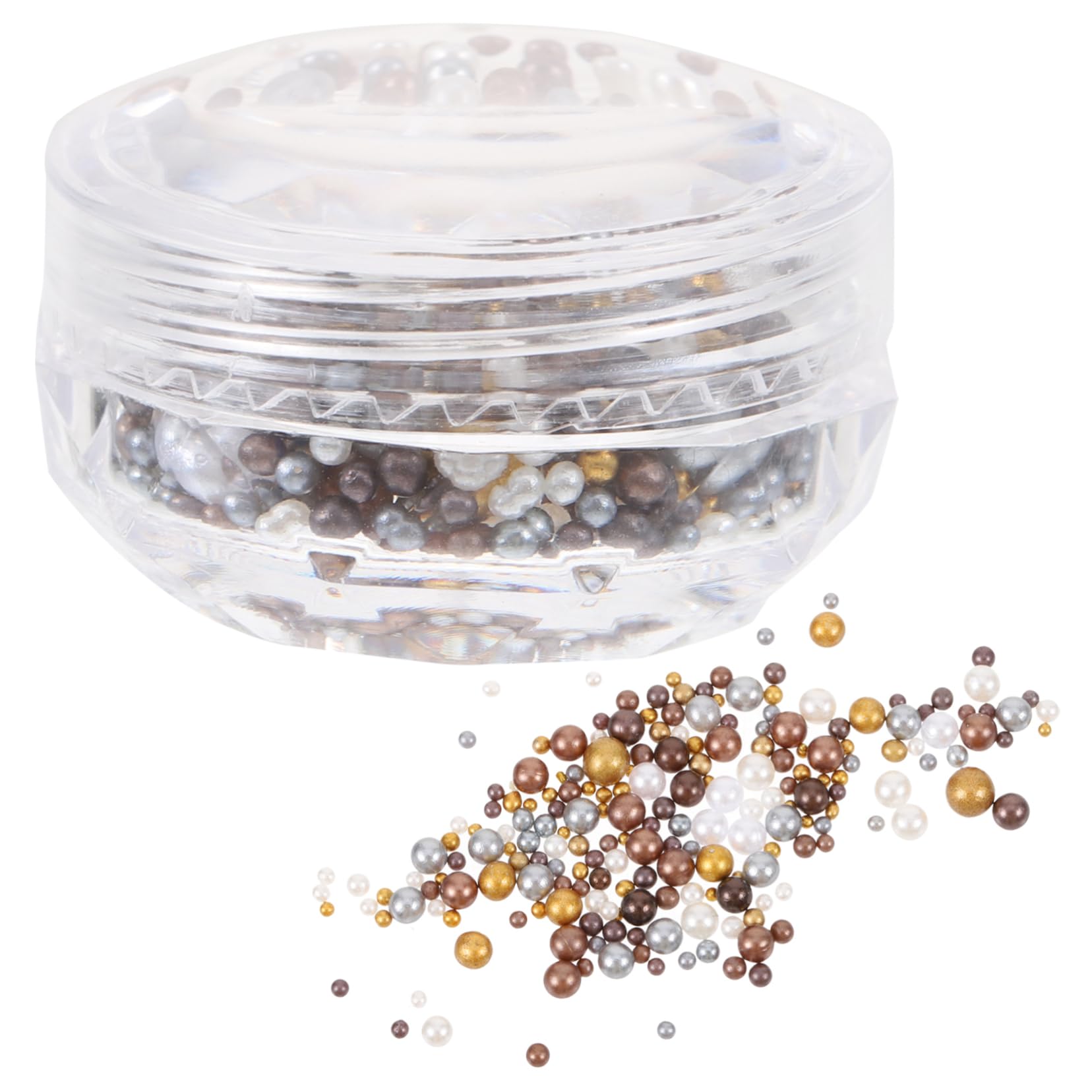 HAPINARY DIY Nail Charms Round Nail Pearls in Colors Decorative Nail Art for Festivals and Weddings