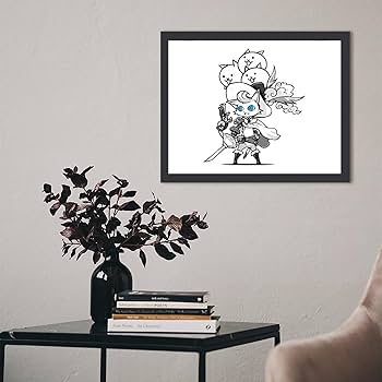 Amazon.co.jp: フォトフレーム 木枠付き にゃんこ大戦争 アート