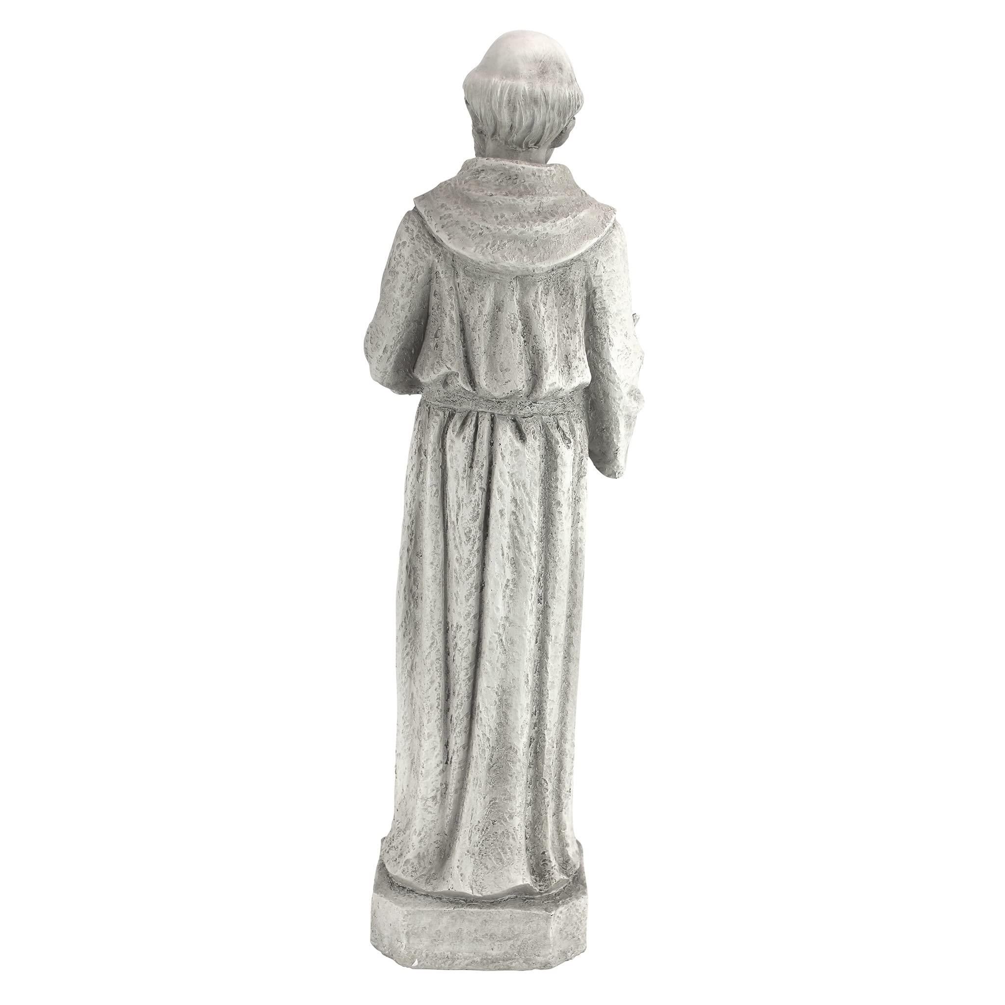 Design Toscano HF309480 Insegna alla Natura: Statua di S. Francesco, Pietra Antica, 16.5x18x51 cm