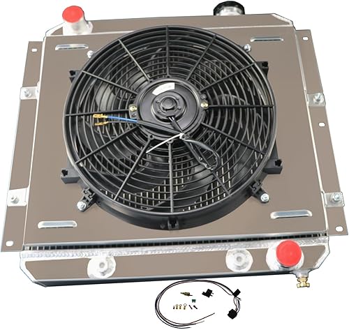 Miniatura 4 de Relé de ventilador de aluminio de 3 hileras para Toyota Land Cruiser FJ40 FJ45 Gasolina 1958-1984